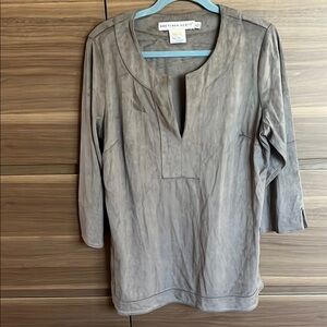 Gretchen Scott faux suede tunic Size L